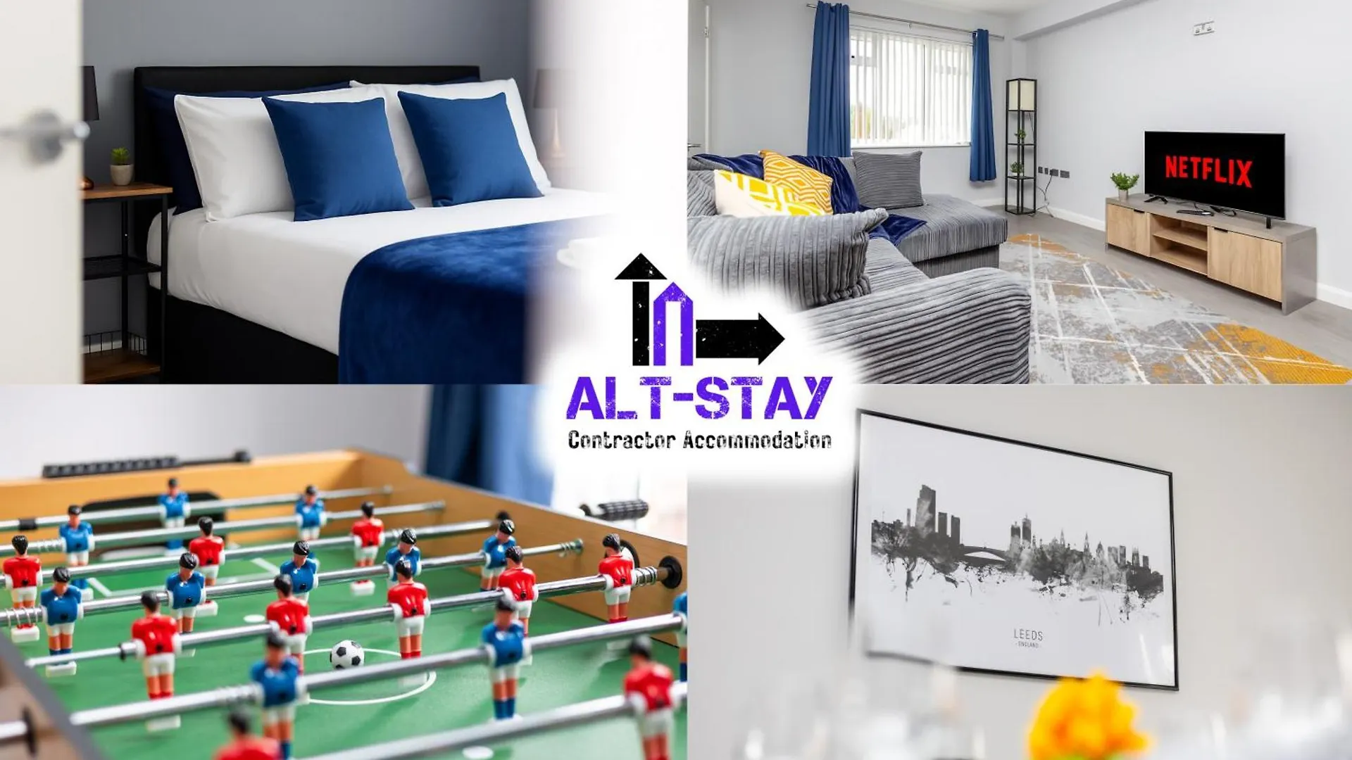 Alt-Stay Leeds, M621 Junction 1 - Free Parking & Fast Wi-Fi - Fussball Table - Master En-Suite - Idea For Contractors & Long Stays